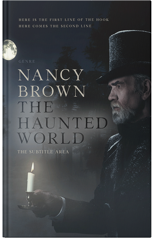 Front view of Premade Historical Book Cover - Shark