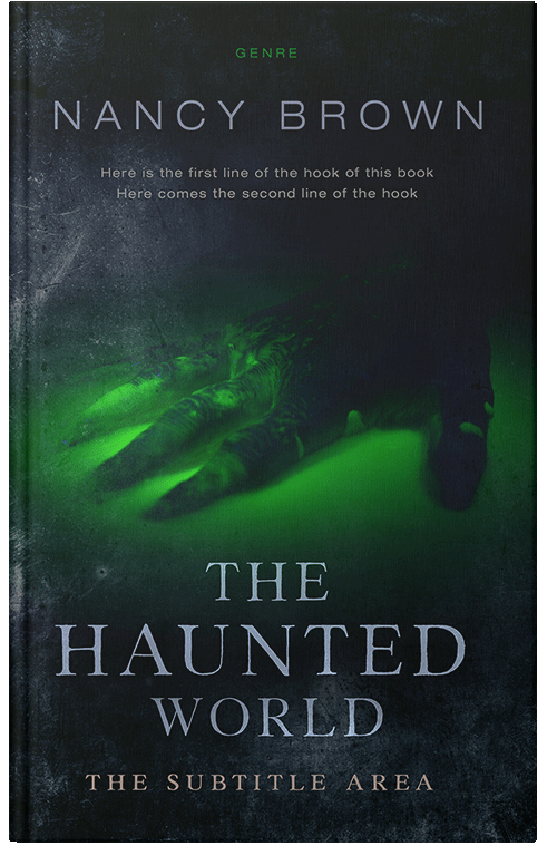 Front view of Premade Horror Book Cover - Black Bean