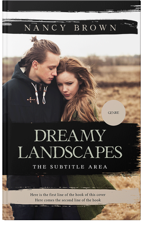 Front view of Premade Romance Book Cover - Cod Gray