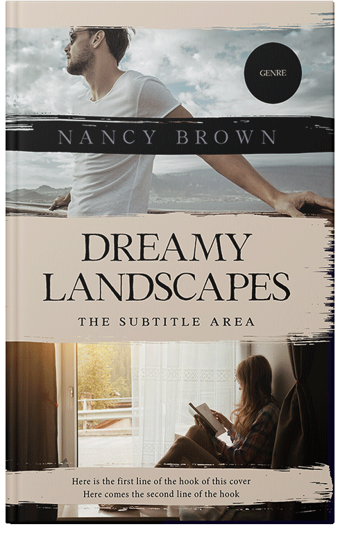 Front view of Premade Romance Book Cover - Swirl