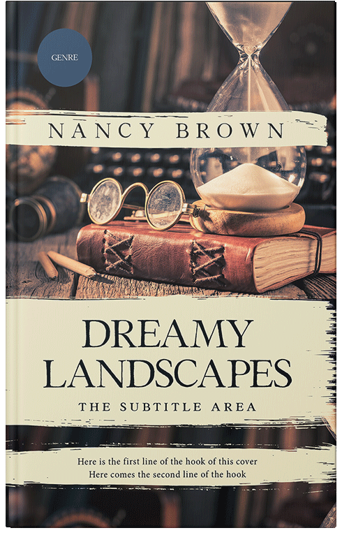 Front view of Premade Historical Book Cover - Shark