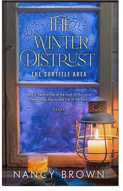 Front view of Premade Literary Fiction Book Cover - Cerulean Blue