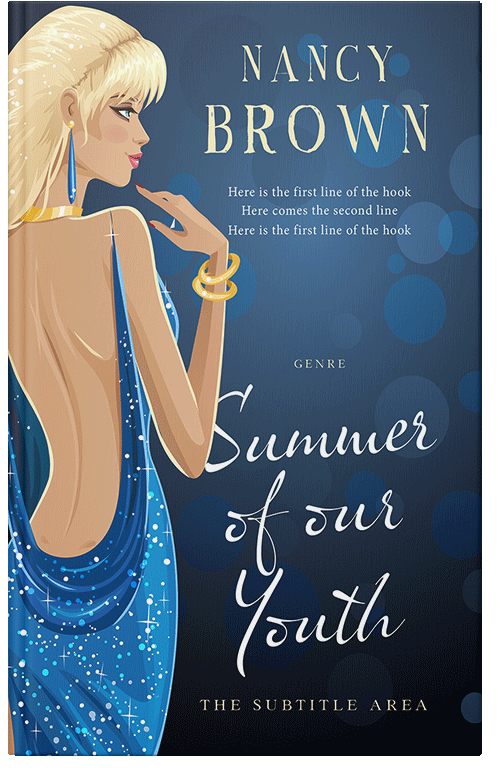 Front view of Premade Chick Lit Book Cover - Astronaut