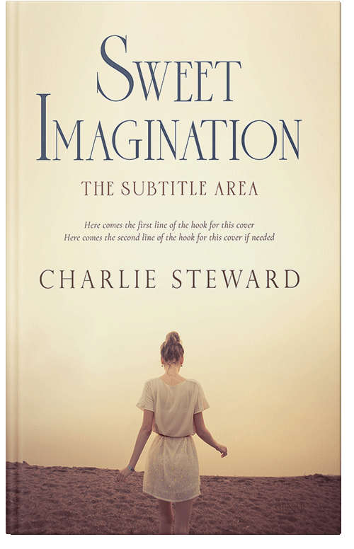 Front view of Premade Romance Book Cover - Citrine White