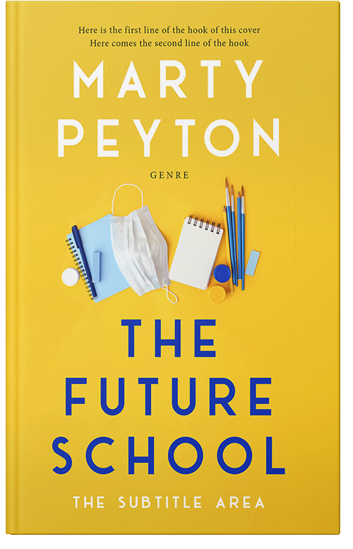 Front view of Premade Education Book Cover - Saffron