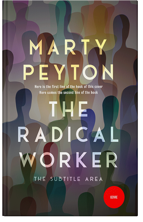 Front view of Premade Abstract Book Cover - Dorado