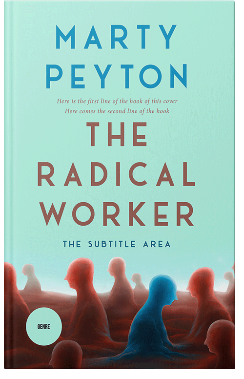 Front view of Premade Abstract Book Cover - Mint Tulip