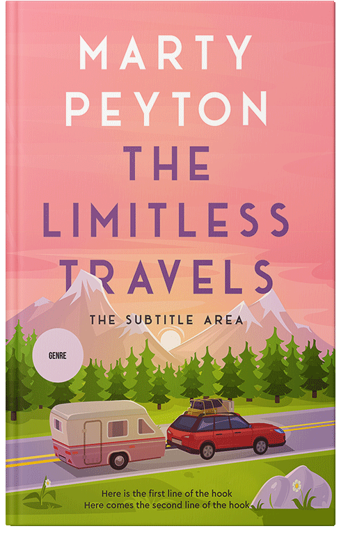 Front view of Premade Literary Fiction Book Cover - Sea Pink