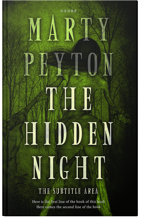 Front view of Premade Horror Book Cover - Pine Tree
