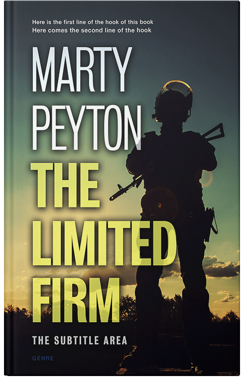 Front view of Premade Action & Adventure Book Cover - Deco