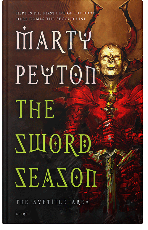 Front view of Premade Fantasy Book Cover - Graphite