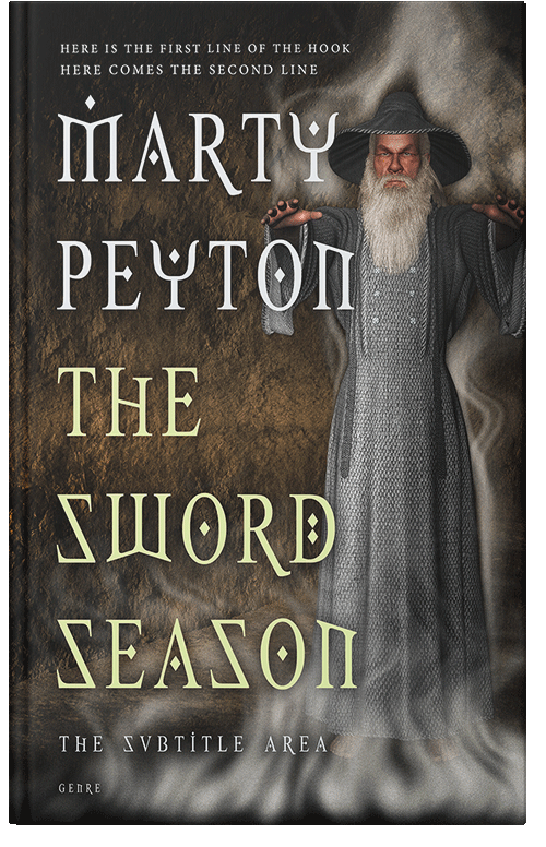 Front view of Premade Fantasy Book Cover - Taupe