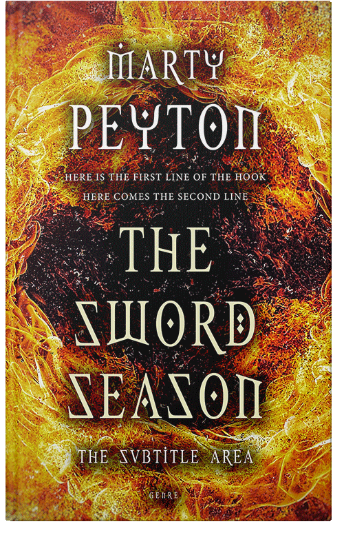 Front view of Premade Fantasy Book Cover - Fiery Orange