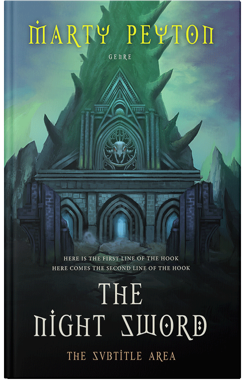 Front view of Premade Fantasy Book Cover - Timber Green