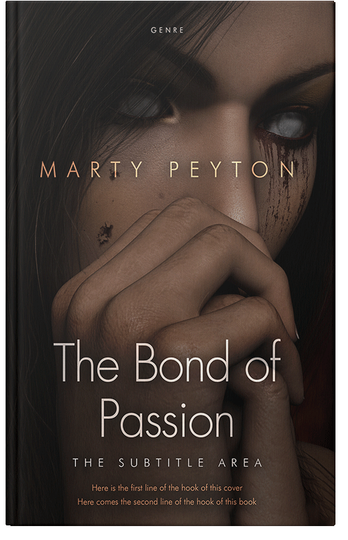 Front view of Premade Horror Book Cover - Oil