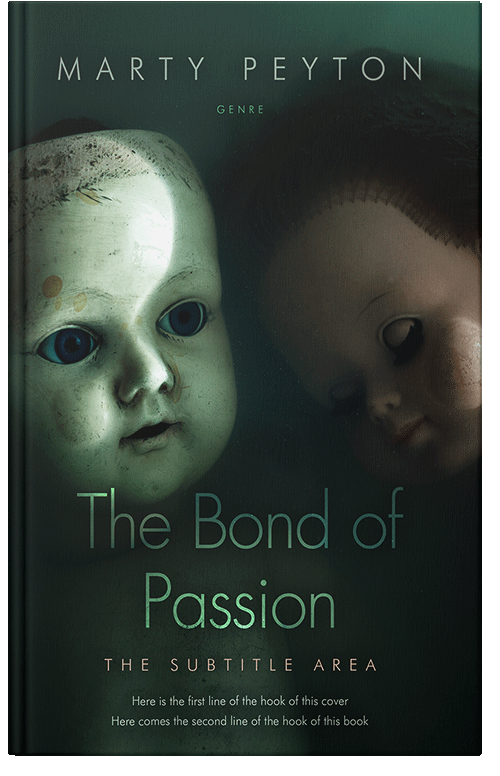 Front view of Premade Horror Book Cover - Racing Green