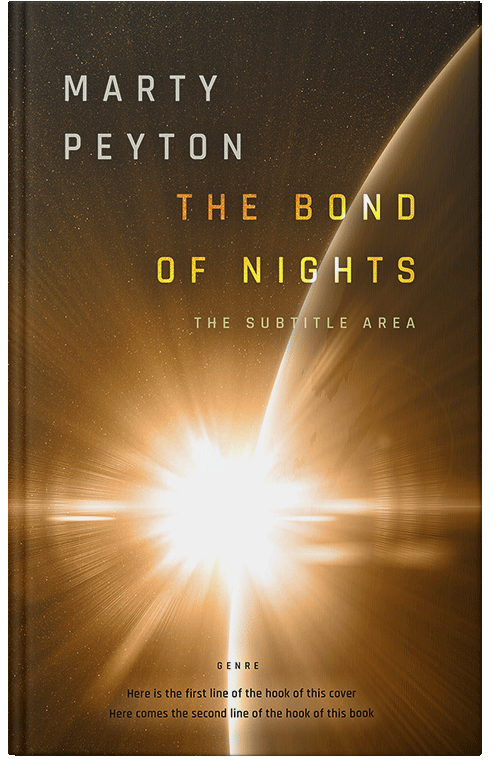 Front view of Premade Science Fiction Book Cover - Dark Ebony