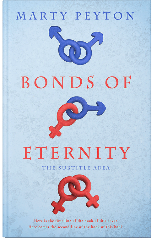 Front view of Premade LGBTQ Book Cover - Tropical Blue