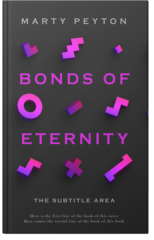 Front view of Premade Abstract Book Cover - Baltic Sea