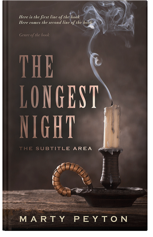 Front view of Premade Historical Book Cover - Cocoa Brown