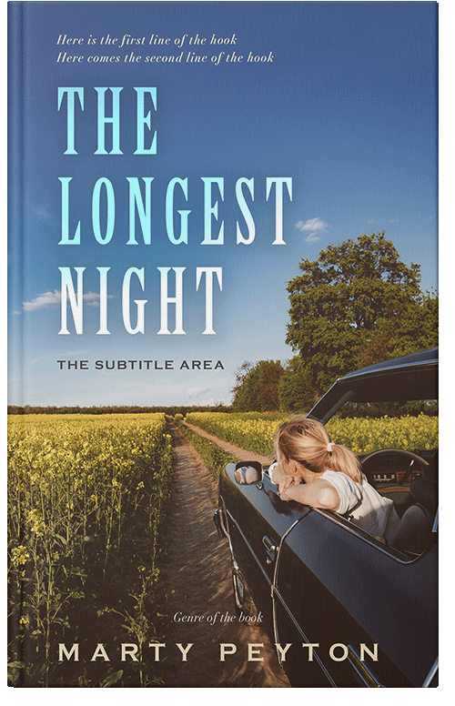 Front view of Premade Romance Book Cover - Kashmir Blue