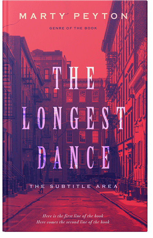 Front view of Premade Literary Fiction Book Cover - Brick Red