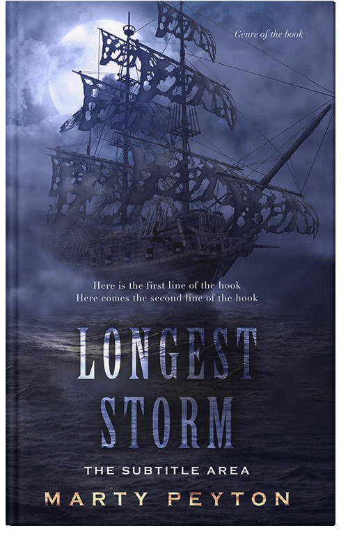 Front view of Premade Action & Adventure Book Cover - Mirage