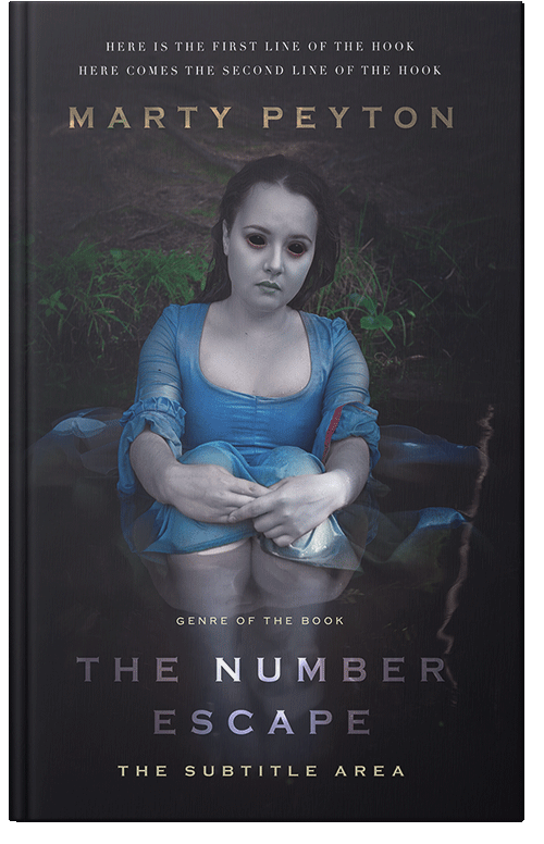 Front view of Premade Horror Book Cover - Shark