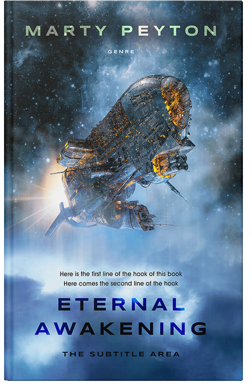 Front view of Premade Science Fiction Book Cover - Kashmir Blue