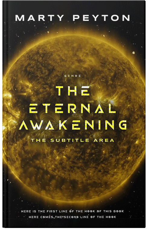 Front view of Premade Science Fiction Book Cover - Dark Ebony