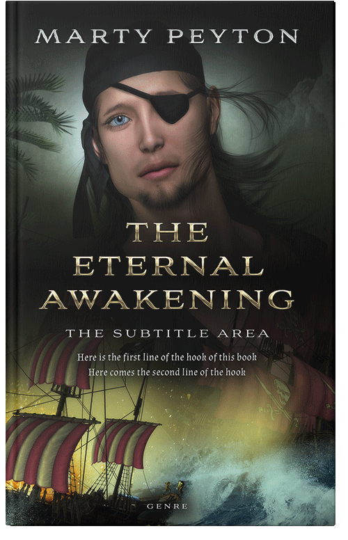 Front view of Premade Action & Adventure Book Cover - Hillary