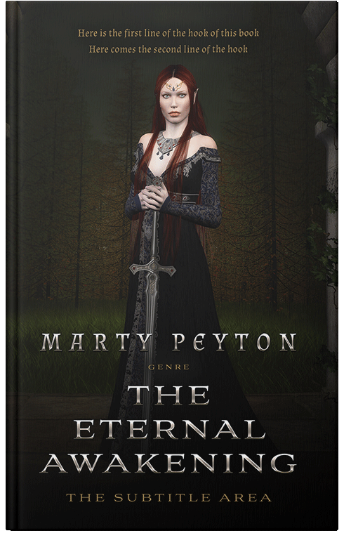 Front view of Premade Fantasy Book Cover - Rangoon Green