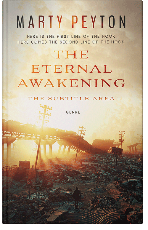 Front view of Premade Apocalyptica Book Cover - English Walnut