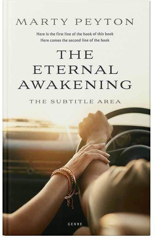 Front view of Premade Romance Book Cover - Ecru White