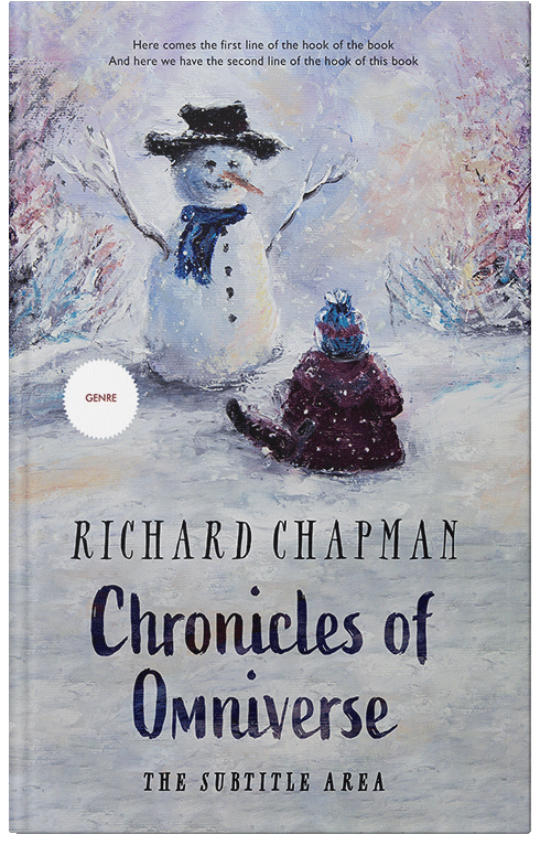 Front view of Premade Children's Book Cover - French Gray