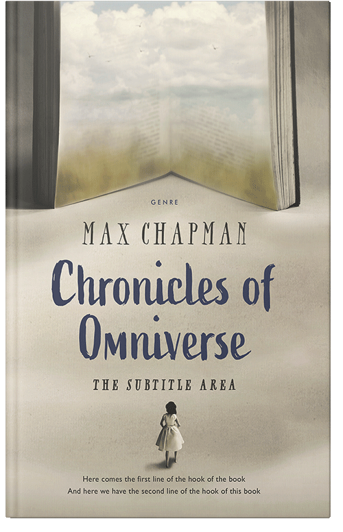 Front view of Premade Poetry Book Cover - Sisal