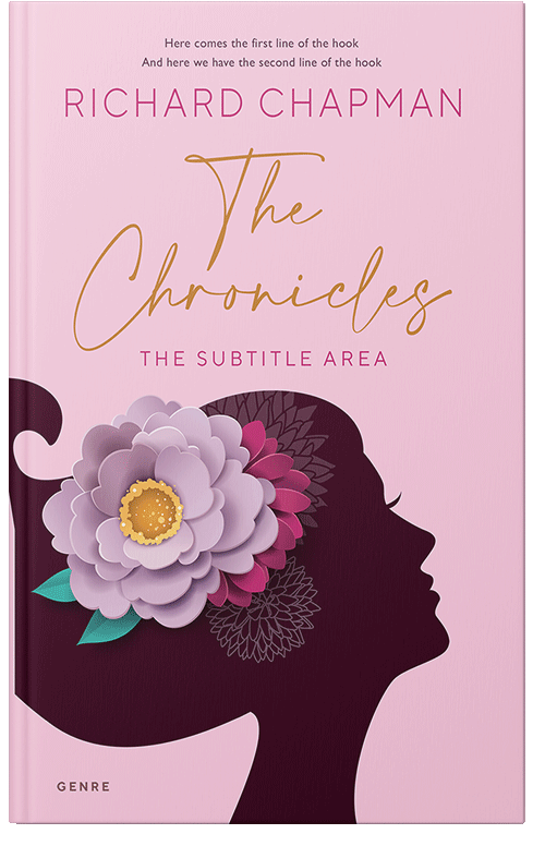 Front view of Premade Chick Lit Book Cover - Maroon Oak