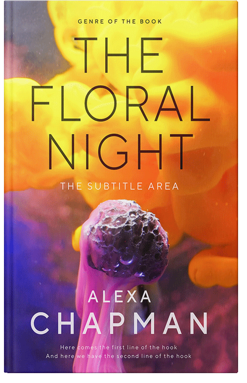 Front view of Premade Abstract Book Cover - Apple Blossom