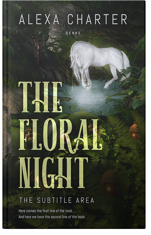 Front view of Premade Fantasy Book Cover - Rangoon Green