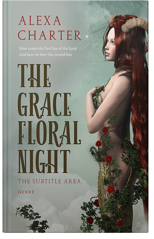 Front view of Premade Fantasy Book Cover - Pewter