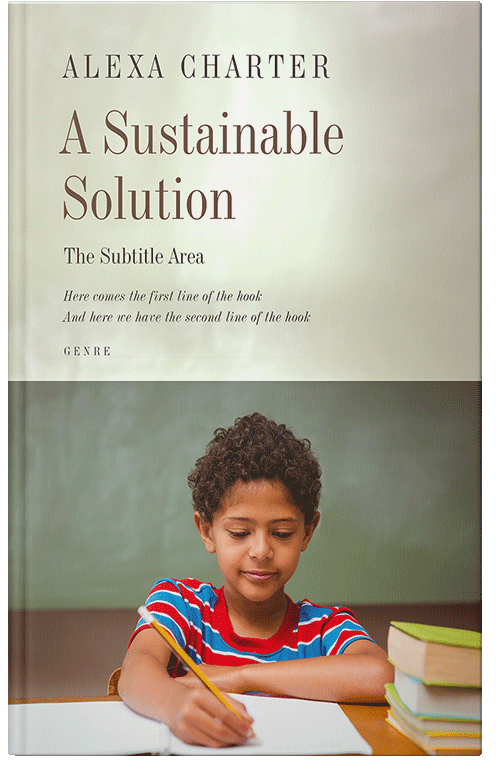 Front view of Premade Education Book Cover - Moon Mist