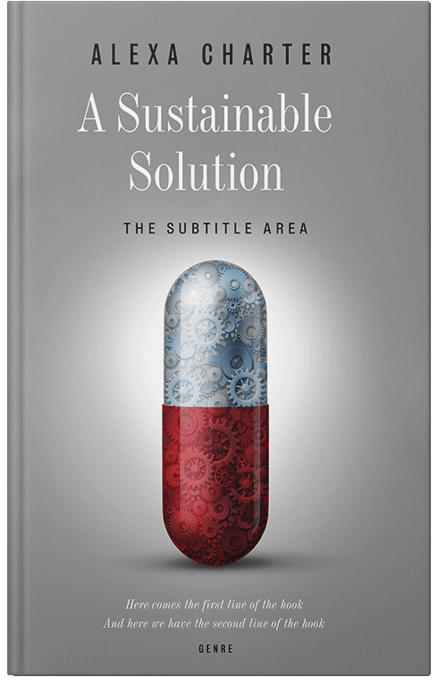 Front view of Premade Science Fiction Book Cover - Dusty Gray