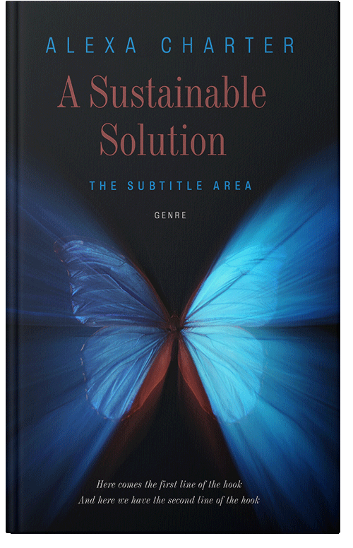 Front view of Premade Nature Book Cover - Boston Blue