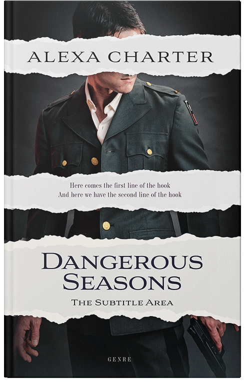 Front view of Premade Historical Book Cover - Shark