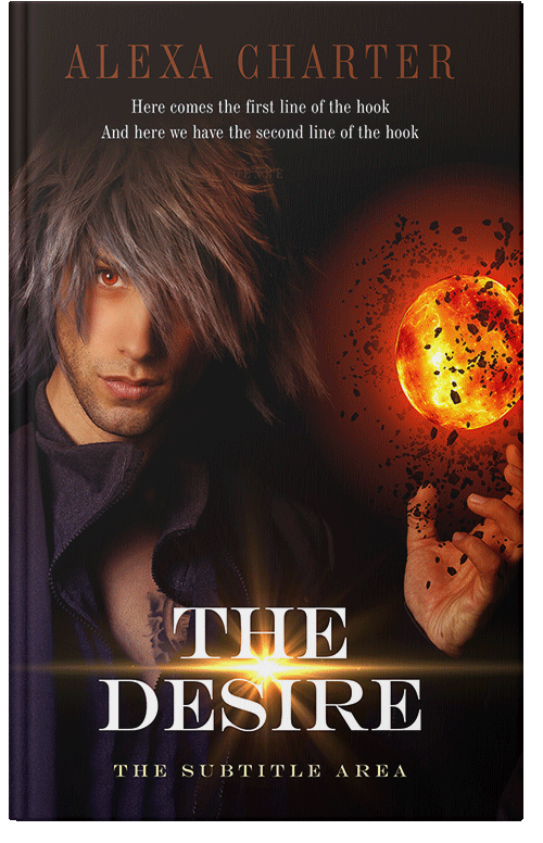 Front view of Premade Fantasy Book Cover - Raw Sienna