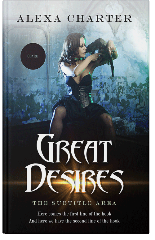 Front view of Premade Horror Book Cover - Tiara