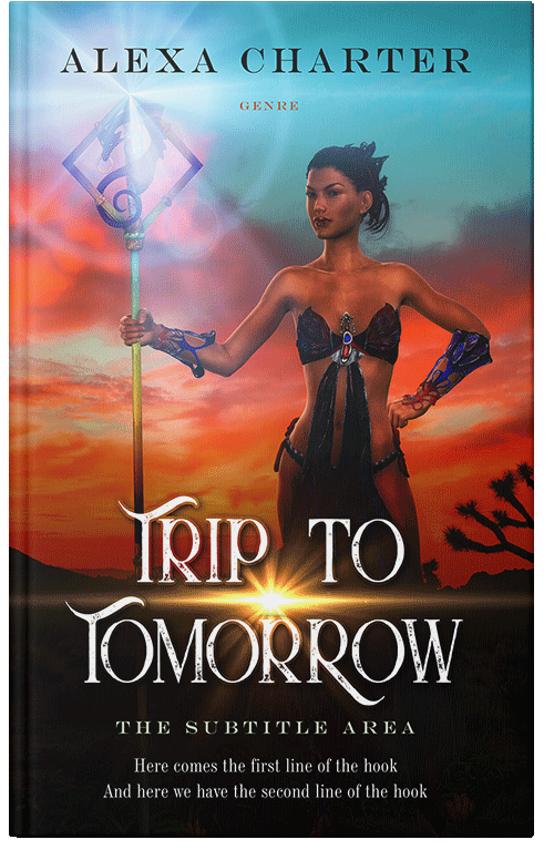 Front view of Premade Fantasy Book Cover - Burning Sand