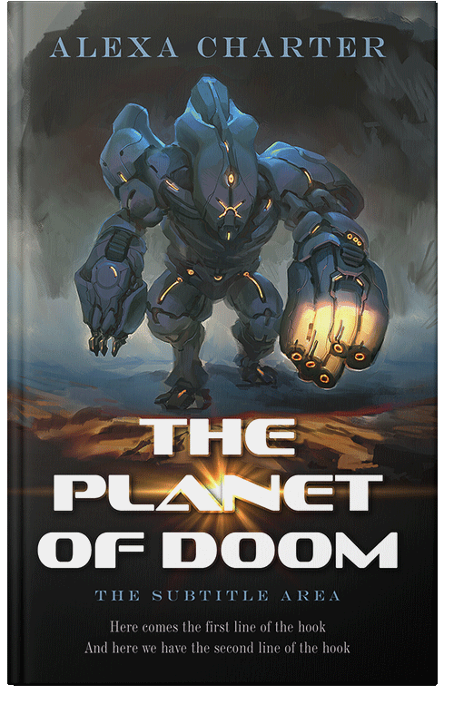 Front view of Premade Science Fiction Book Cover - Shark