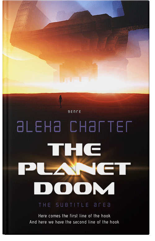 Front view of Premade Science Fiction Book Cover - Crowshead