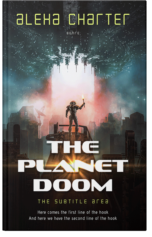 Front view of Premade Science Fiction Book Cover - Shark